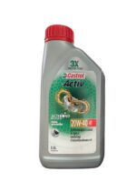 น้ำมันเครื่องมอเตอร์ไซค์ คาสตรอล แอ็คทีฟ 4ที 20W-40 ขนาด0.8ml.